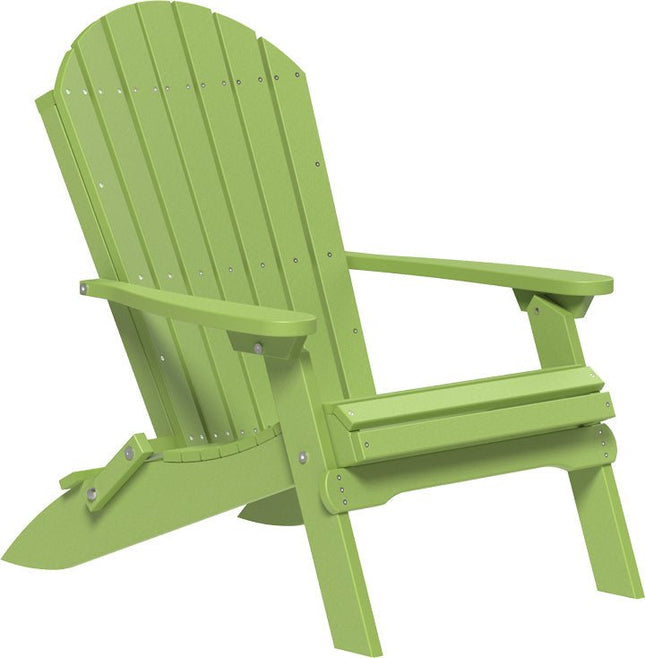 LuxCraft Folding Adirondack Chair Lime Green
