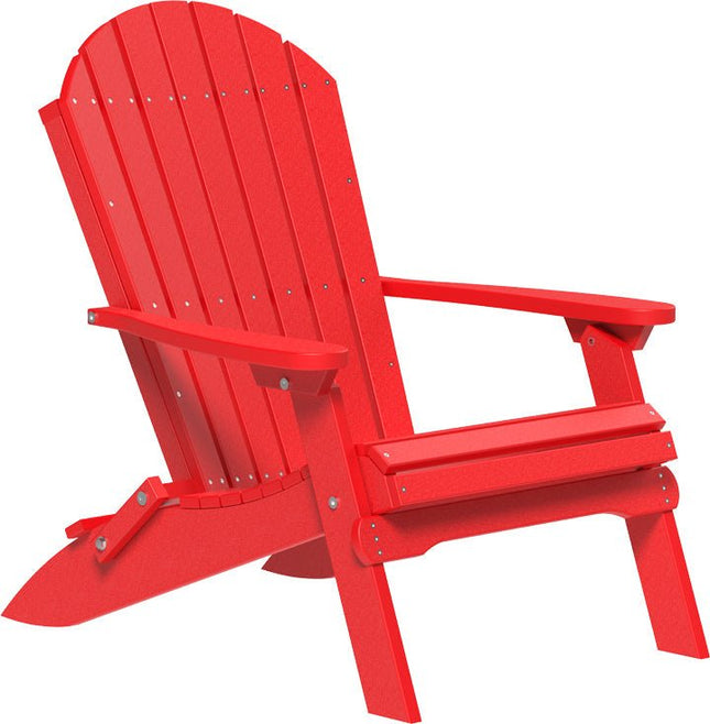 LuxCraft Folding Adirondack Chair Red