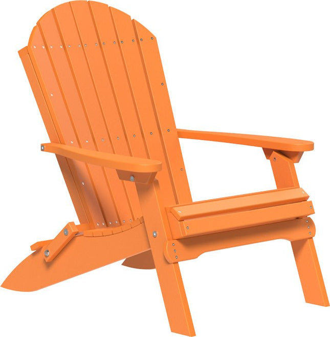 LuxCraft Folding Adirondack Chair Tangerine