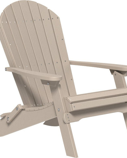 LuxCraft Folding Adirondack Chair Weatherwood