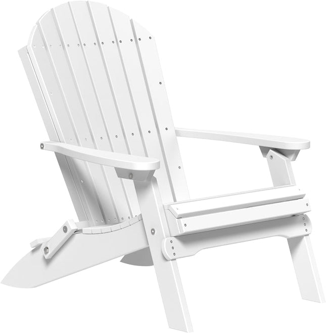 LuxCraft Folding Adirondack Chair White