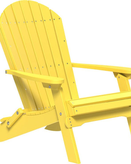 LuxCraft Folding Adirondack Chair Yellow