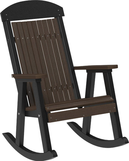 LuxCraft Porch Rocker Brazilian Walnut & Black