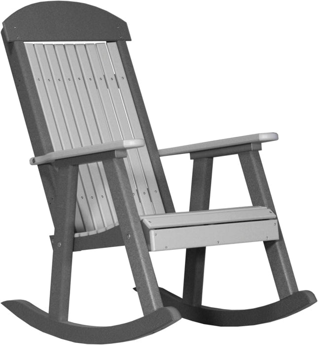 LuxCraft Porch Rocker Dove Gray & Slate