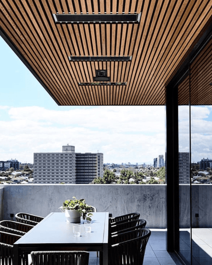 Platinum black recessed on loft patio