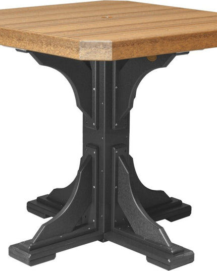 Poly 41" Square Table (Antique Mahogany & Black) Counter Height