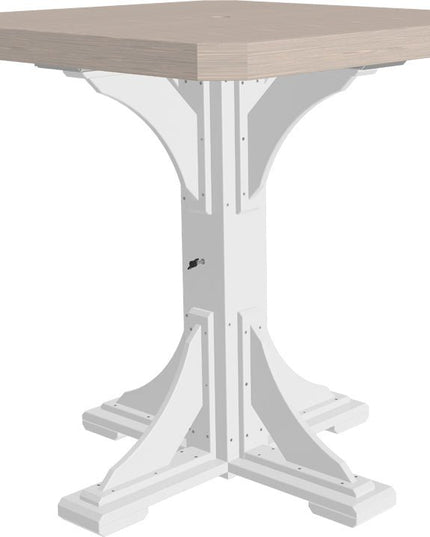 Poly 41" Square Table (Birch & White) Bar Height