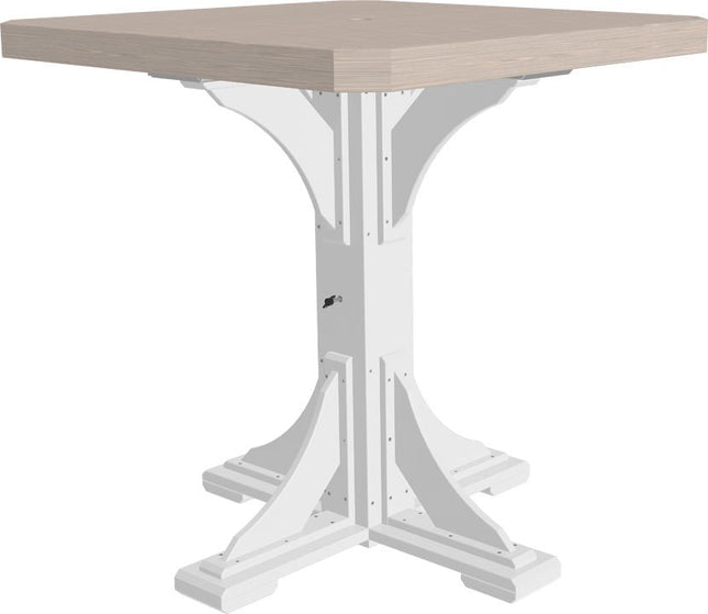 Poly 41" Square Table (Birch & White) Bar Height