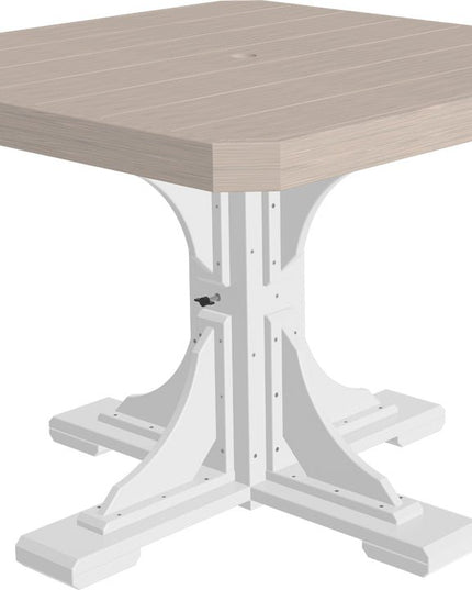 Poly 41" Square Table (Birch & White) Dining Height