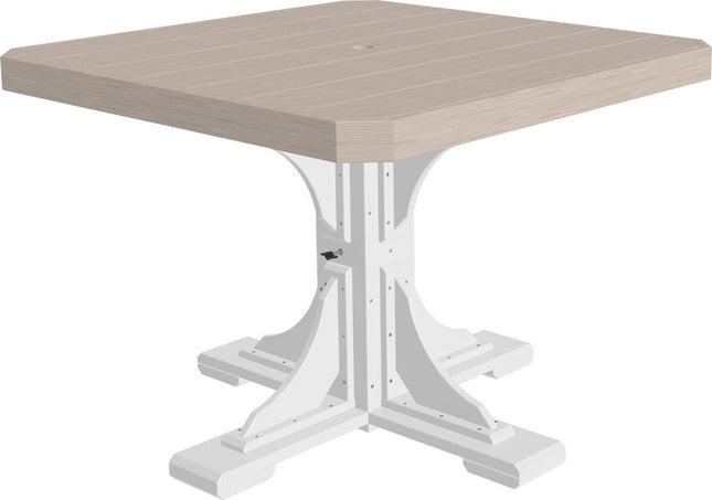 Poly 41" Square Table (Birch & White) Dining Height