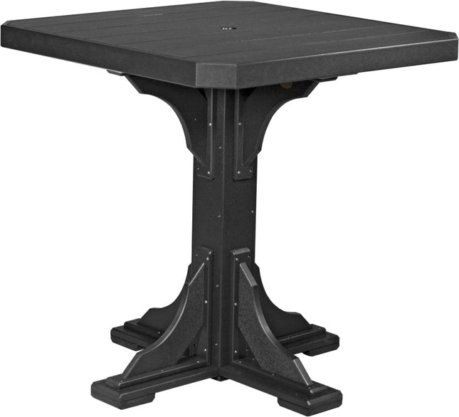 Poly 41" Square Table (Black) Bar Height