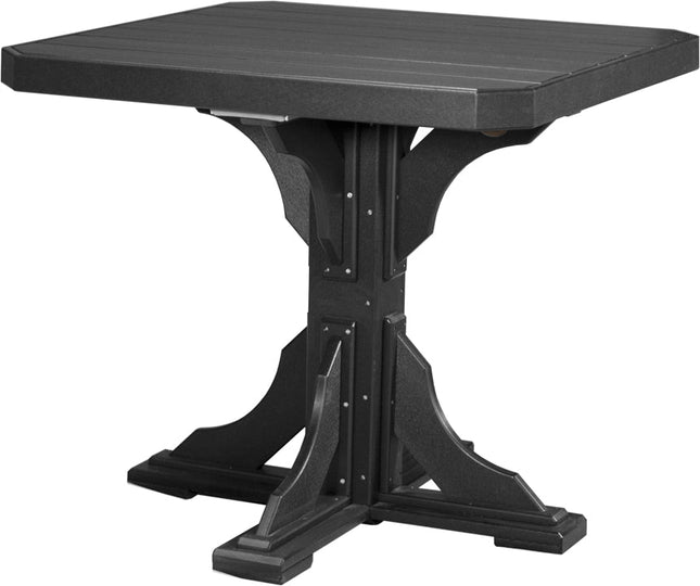 Poly 41" Square Table (Black) Counter Height