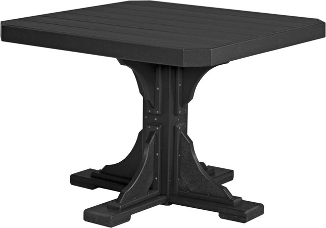 Poly 41" Square Table (Black) Dining Height
