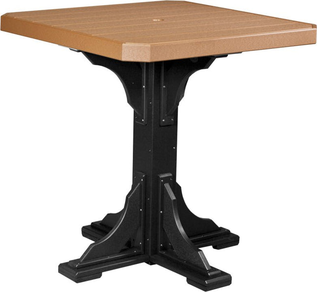 Poly 41" Square Table (Cedar & Black) Bar Height