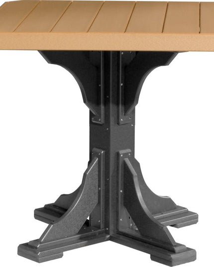 Poly 41" Square Table (Cedar & Black) Counter Height