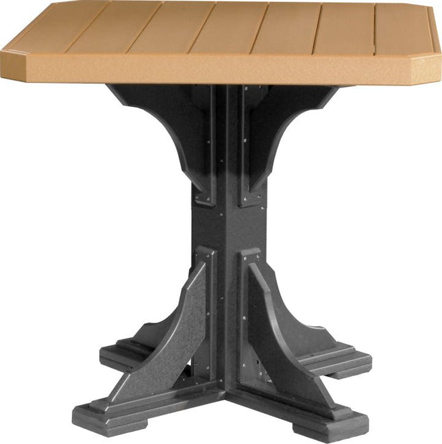 Poly 41" Square Table (Cedar & Black) Counter Height