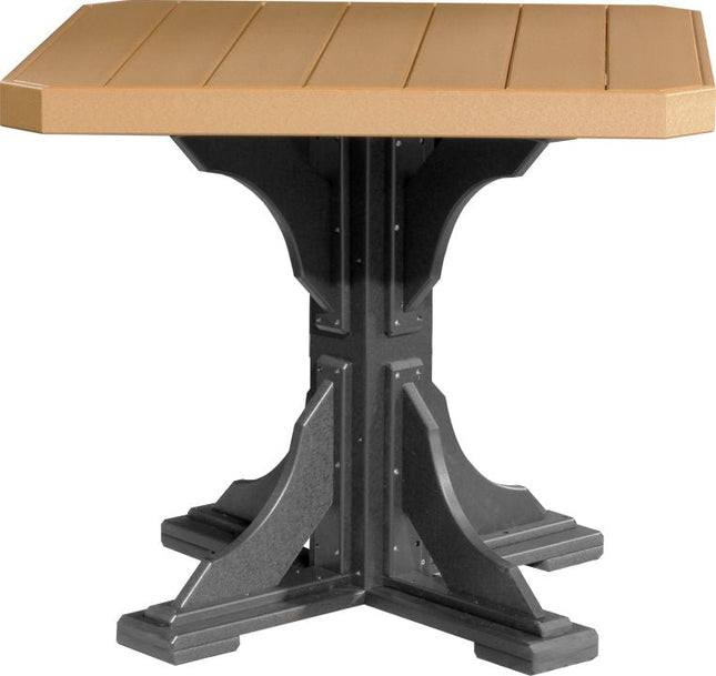 Poly 41" Square Table (Cedar & Black) Dining Height