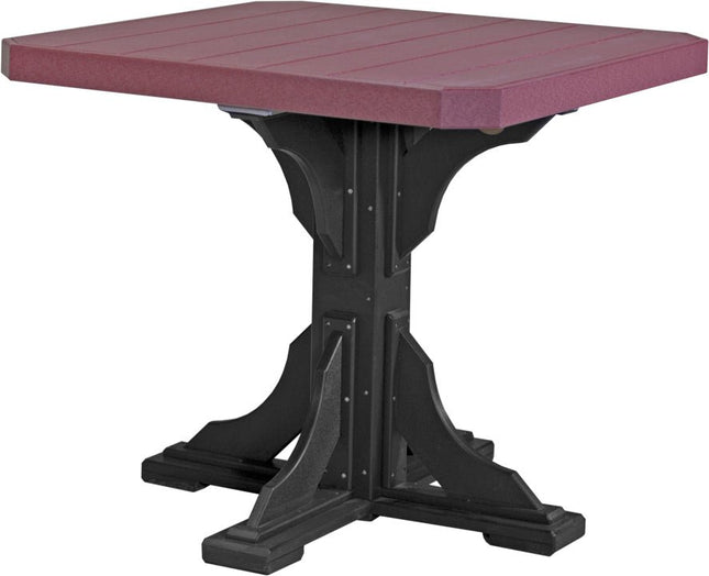 Poly 41" Square Table (Cherrywood & Black) Counter Height