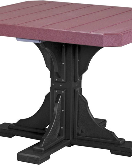 Poly 41" Square Table (Cherrywood & Black) Dining Height