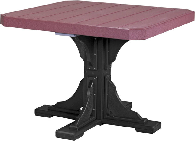 Poly 41" Square Table (Cherrywood & Black) Dining Height