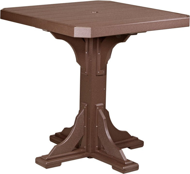 Poly 41" Square Table (Chestnut Brown) Bar Height
