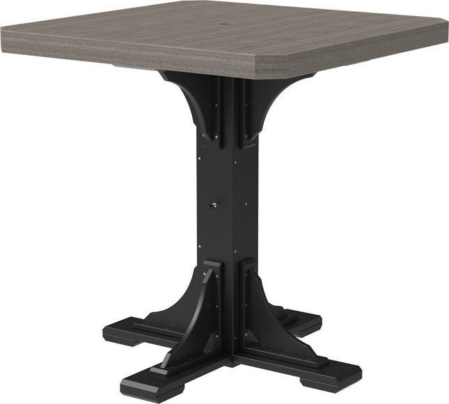 Poly 41" Square Table (Coastal Gray & Black) Bar Height