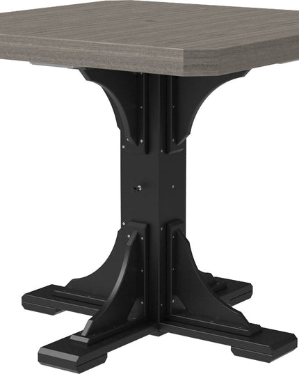 Poly 41" Square Table (Coastal Gray & Black) Counter Height