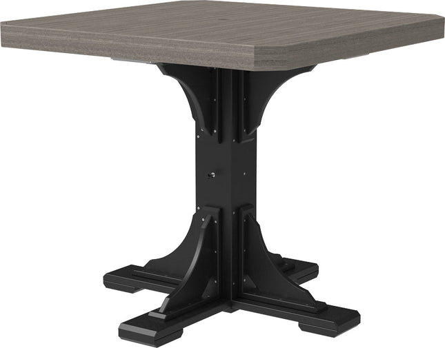 Poly 41" Square Table (Coastal Gray & Black) Counter Height