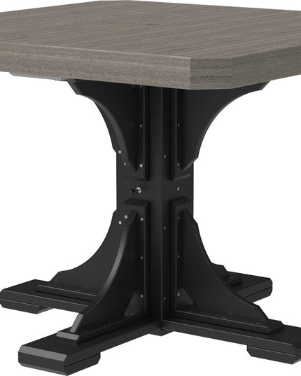 Poly 41" Square Table (Coastal Gray & Black) Dining Height