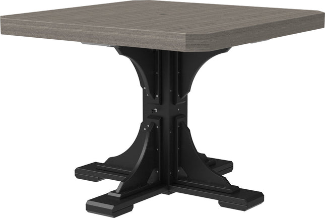 Poly 41" Square Table (Coastal Gray & Black) Dining Height