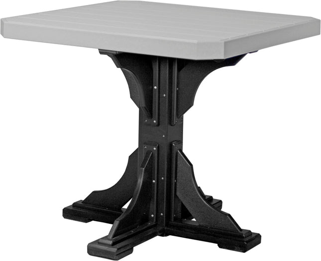 Poly 41" Square Table (Dove Gray & Black) Counter Height
