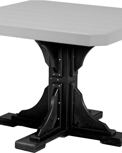 Poly 41" Square Table (Dove Gray & Black) Dining Height
