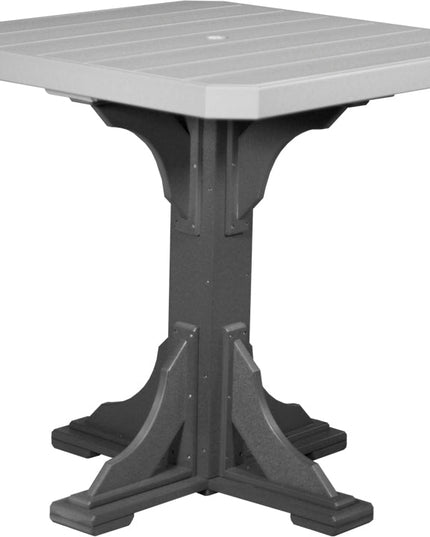 Poly 41" Square Table (Dove Gray & Slate) Bar Height