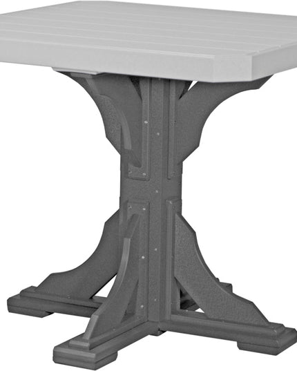 Poly 41" Square Table (Dove Gray & Slate) Counter Height