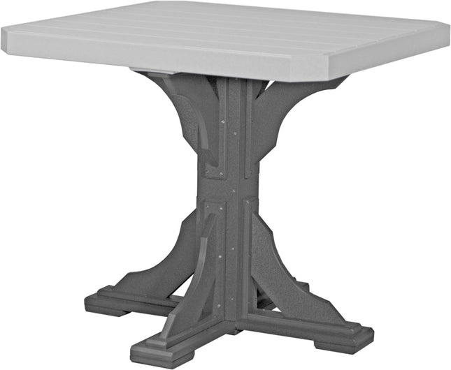 Poly 41" Square Table (Dove Gray & Slate) Counter Height
