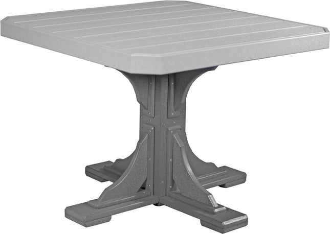 Poly 41" Square Table (Dove Gray & Slate) Dining Height
