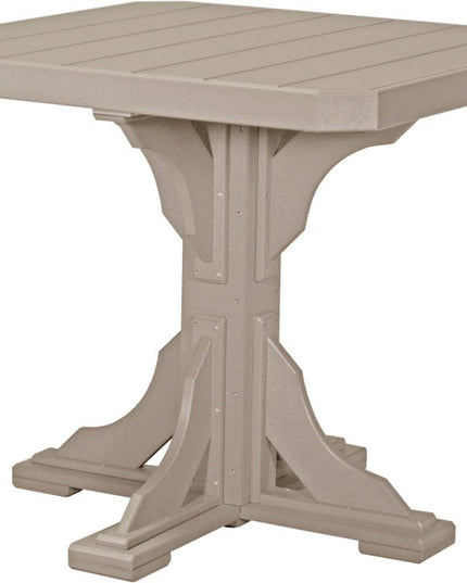 Poly 41" Square Table (Weatherwood) Counter Height