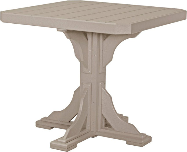 Poly 41" Square Table (Weatherwood) Counter Height