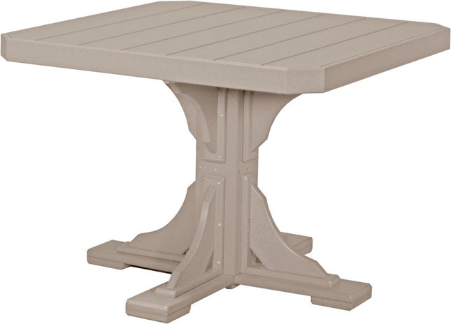 Poly 41" Square Table (Weatherwood) Dining Height