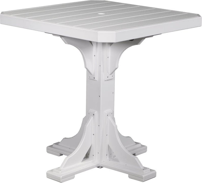 Poly 41" Square Table (White) Bar Height