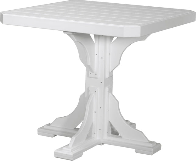 Poly 41" Square Table (White) Counter Height