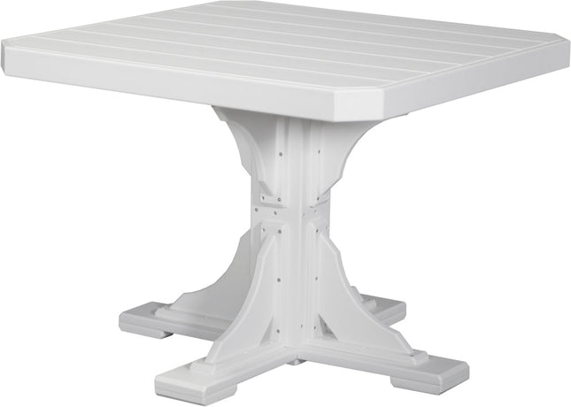 Poly 41" Square Table (White) Dining Height