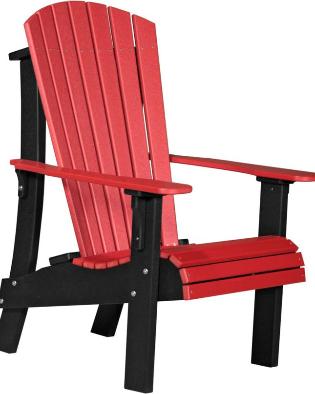 LuxCraft Royal Adirondack Chair Red & White