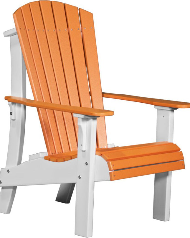 LuxCraft Royal Adirondack Chair Tangerine & White