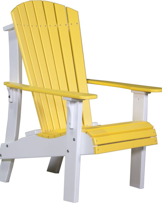 LuxCraft Royal Adirondack Chair Yellow & White