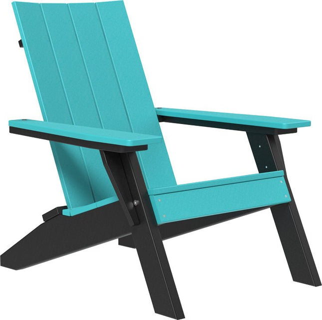 LuxCraft Urban Adirondack Chair Aruba Blue & Black