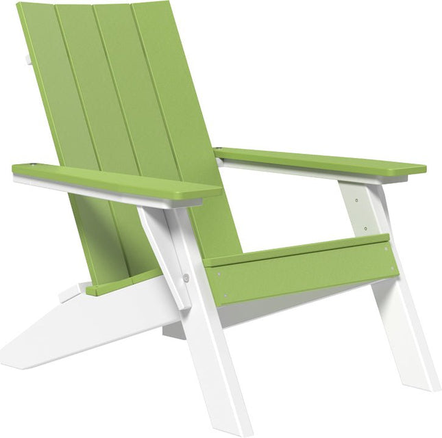 LuxCraft Urban Adirondack Chair Lime Green & White