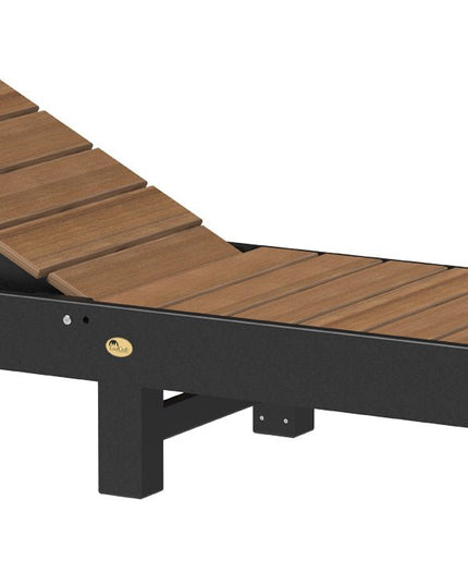 LuxCraft Urban Chaise Lounge Antique Mahogany & Black