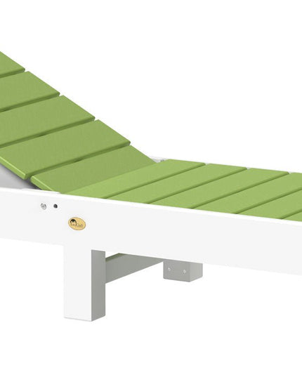 LuxCraft Urban Chaise Lounge Lime Green & White