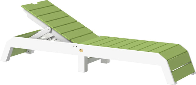 LuxCraft Urban Chaise Lounge Lime Green & White